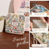 OULIGET Sanitary Napkin Storage Bags,Portable Menstrual Cup Nursing Pad Tampon Storage Pouch,Leather Oil Painting