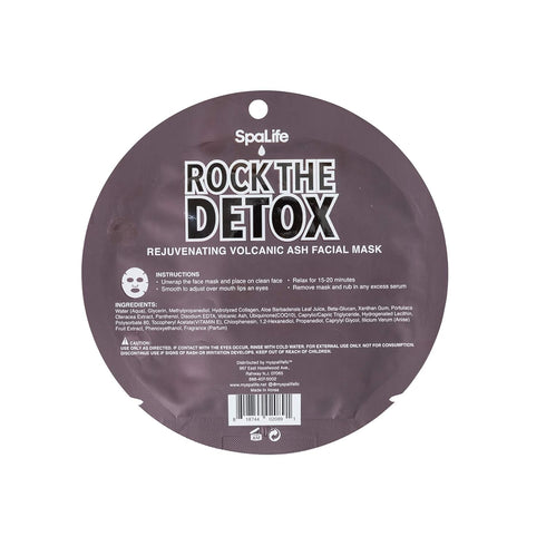 SpaLife Rock the Detox Rejuvenating Volcanic Ash Facial Mask - 10 Count