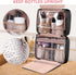 Travel Toiletry Bag for Women, Portable Makeup Organizer with Hanging Hook, 3 in 1 Packing Organizer for Accessories,
