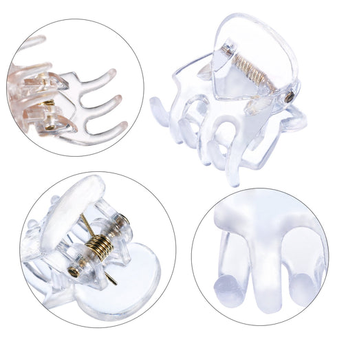 Hotop Hair Clip, 24 Pcs Small Mini Hair Claw Clips for Girls and Women, Non-Slip Plastic Tiny Jaw Clips