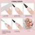 SAVILAND 6pcs Nail Art Liner Brushes Set, Gel Polish Painting Brushes with Crushed Diamond Handle for Nail Art Design