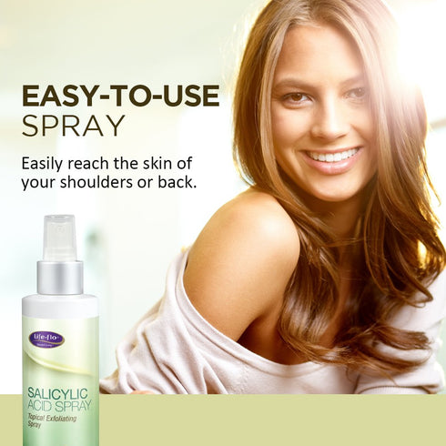 Life-Flo Salicylic Acid Spray | 2% Topical Exfoliating Spray for Skin, Fine Lines, Wrinkles, Acne | 8 oz