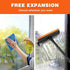 Neeklinny 2 in1 16inch Window Squeegee for Car, Window Cleaner with Long Handle,Sponge Car Window Squeegee for Gas