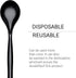 Large Plastic Serving Spoons, Disposable Serving Utensils, 10 inches, Big Heavy Weight Reusable Utensils for Party