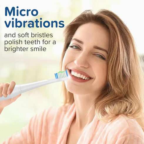 Replacement Toothbrush Heads 10 Pack for Bitvae Daily D2 Rechargeable Toothbrush, White Refills