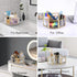 Hipiwe 360 Degree Rotating Glass Makeup Organizer, 5 Slots, Gold Metal Cosmetic Storage Display Holder
