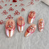Heart Bows Nail Art Stickers Decals, 4 Pcs, White Red Pink Bow Tie Nail Design, Valentine's Day Nail Supplies