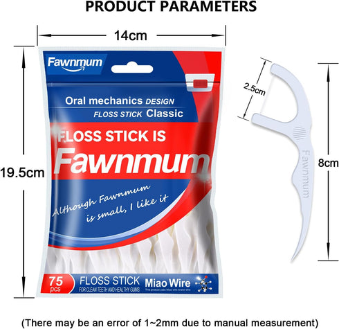 300 Count Classic Dental Floss Picks, Strong, Unflavored, Tough Cleaners for Thorough Teeth Cleaning