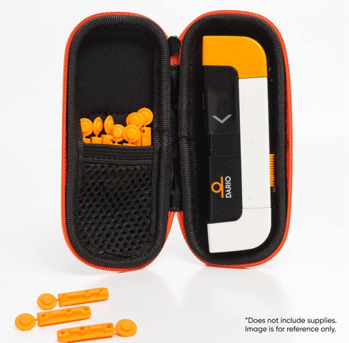 DARIO Diabetes Travel Case Bag for Glucose Monitor Kit & Other Diabetic Supplies (Small, Black)