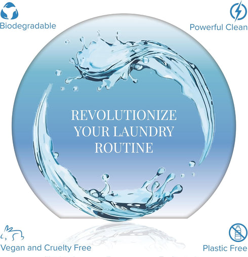 Pursonic Eco Laundry Sheets, Natural Detergent Sheets, Fresh Linen Scent, 100-Pack, Zero Plastic Travel Essentials