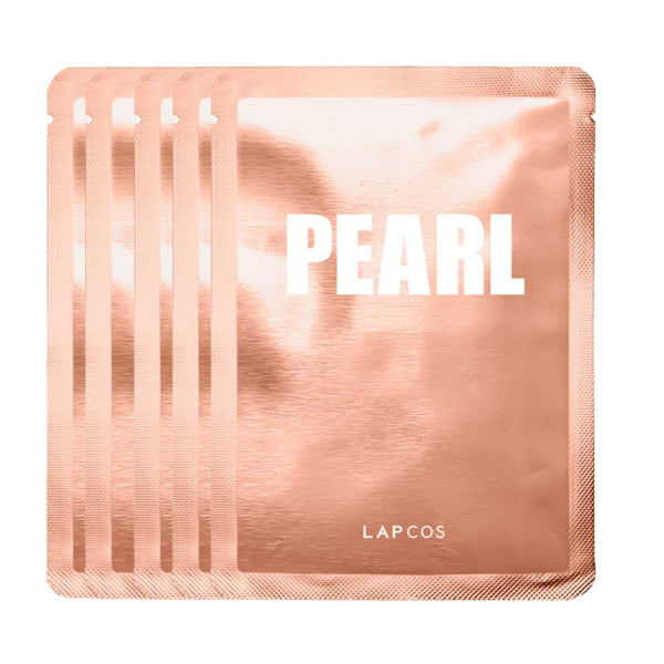 LAPCOS Pearl Sheet Mask, Daily Face Mask with Probiotics, 5-Pack, Korean Beauty Favorite