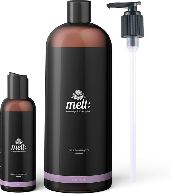 Melt Massage for Couples Melt Sensual Massage Oil | Relaxing, Therapeutic Sweet Almond Oil | Soft,