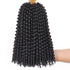 Leeven 12 Inch Water Wave Crochet Hair - 2 Packs Short Bob Passion Twist Hair for Butterfly Locs, Natural Black