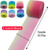 6 Rolls Organza Chiffon Ribbons Rainbow Wrapping Ribbons Sheer Chiffon Ribbon for Christmas Crafts Wreath Gift Wrapping Birthday Bouquets Home Decors (6 Colors) by YaeYur