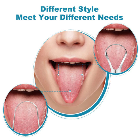 3 PCS Metal Tongue Scraper, Stainless Steel Tongue Scrapers for Adults, Portable Tongue Scrappers YLYL