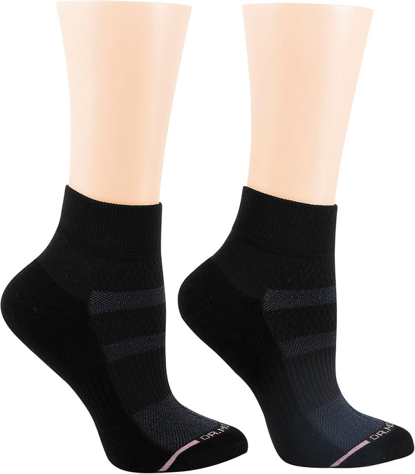 Dr. Motion Solid Half-Cushion | Quarter Compression Socks For Women