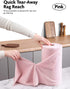 Microfiber Cleaning Cloth Roll - 60 Pack, Tear Away Towels, 12" x 12", Reusable Washable Rags, for Car, House, Garage or Kitchen (Pink and Grey)