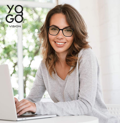 Yogo Vision 2 Pack Bifocal Reading Glasses, Anti Glare Lightweight Eyeglasses for Men and Women