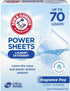 ARM & HAMMER Power Sheets Laundry Detergent, Fragrance Free, No Dyes or