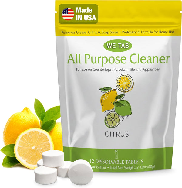 We-Tab All Purpose Cleaner Concentrate Refill, Multi Surface Clean Refill, Non-toxic Cleaning Tablets