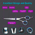 Stainless Steel Hair Cutting Scissors 6.5 Inch - Professional Salon Barber Haircut Shears, One Comb Included