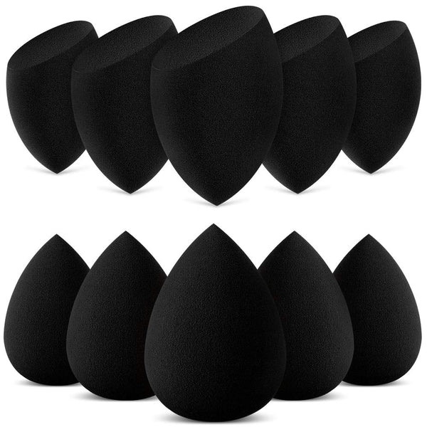 InnoGear Makeup Sponge, 10 Pcs Blender Set, Beauty Cosmetic Foundation Blending Applicator Puff, Basic Black