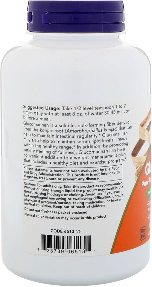 NOW Foods Glucomannan Pure Powder, 8 Ounce, Supports Regularity and Healthy Weight Management