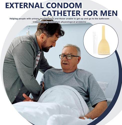 VEEVIIY 32 2 (35 mm) PCS External Condom Catheters for Men Overnight, Leak Proof Latex Condom Catheters for Urinary