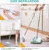 XXXFLOWER Broom and Dustpan Set for Home, 55” Long Handle Broom with Dustpan Cleaning Teeth Combo
