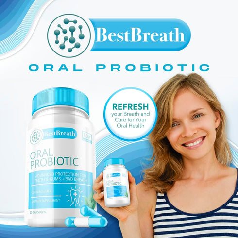 1 Pack - Best Breath - Best Breath Oral Probiotic, Best Breath Probiotic, Best Breath Pills, BestBreath, Best Breathe 30 Capsules For 1 Month, Best Breath Oral Probiotics For Mounth Bad Breath.