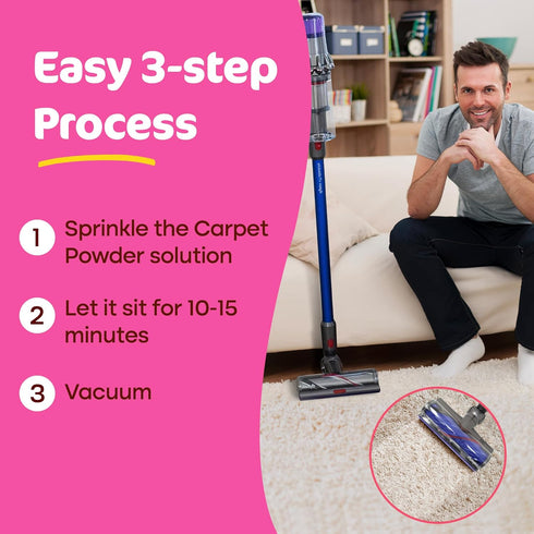 Sunny & Honey Carpet Powder Miracle- Biodegradable, Non-toxic Dry Carpet Cleaner Powder, Safe for Kids & Pets, Carpet Deodorizer Powder for Long Lasting Pleasant Aroma- Summer Lemonade Scent 20 Oz