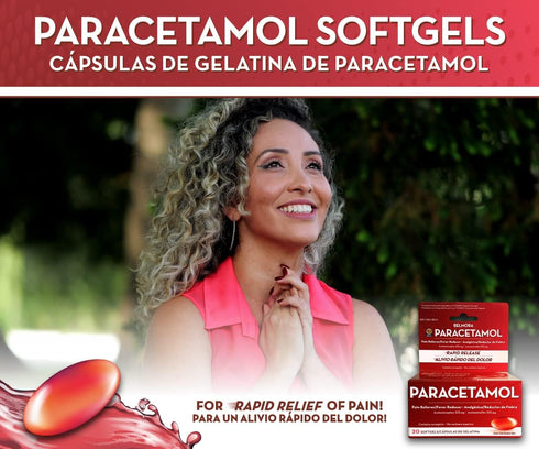 Acetaminophen 325mg 20 Softgels - Rapid Release Pain Relief, Extra Strength, Fever Reducer for Adults