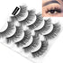 outopen 3D Mink Lashes Natural Wispy False Eyelashes 15mm Fluffy Long Eye Makeup Tools 5 Pairs Pack (Q1 | 13-15MM)