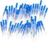 Quacc 50pcs Soft Interdental Brush Flossers, Blue, Oral Flossing Head Tooth Cleaning Tool for Effective Dental Care