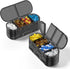 Wangculiao Weekly Pill Organizer Travel, 2/3/4 Times a Day, Double-Sided Opening Design, Portable