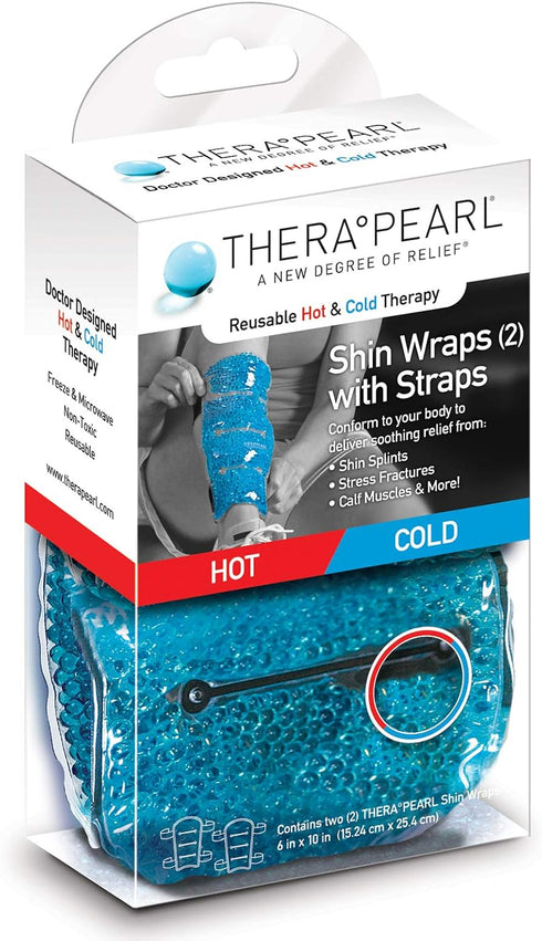 Color Changing Shin Wraps, Reusable Hot Cold Therapy with Gel Beads, Two Packs for Pain Relief & Swelling