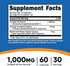 Nutricost Tongkat Ali 1,000mg 60 Capsules - with Tribulus Terrestris and BioPerine, Vegetarian Caps, Non-GMO, Gluten Free, Potent Extract