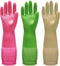 Bamllum 3 Pairs Rubber Dishwashing Gloves for Kitchen Cleaning – Long Cuff 15", Reusable Non-Slip