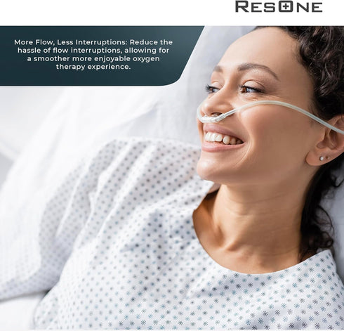 ResOne 25Ft Oxygen Supply Tubing, Crush Resistant, Standard Connectors for Nasal Cannulas