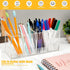 Cerpourt Clear Makeup Brush Organizer, Acrylic Storage Holder with 4 Slots for Desk Accessories