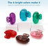 Nincha -Pack 6 Snap-on Toothbrush Head Cover for Manual and Powered Toothbrush - Multiple Colors