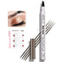 MoonKong Eyebrow Pen, 4 Point Waterproof Eyebrow Pencil Makeup, Eyebrow Kits with 3 Stencils, 1 Brow Razor (4# Black)