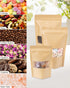 Resealable Bags 200 Packs Coffee Bags, Packaging Bags for Small Business, Stand Up Pouches with Window, Kraft Paper Bags
