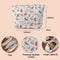 Quilted Cotton Makeup bag Cute Animal Cosmetic bag,Cotton Aesthetic Makeup Bag Large Capacity Travel Toiletry Bag for Women and Girls(01Dog)