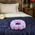 Veemoon Flower Shape Donut Cushion Nursing Pad for Elderly Bedridden Patients, Violet and Pink Hollow Nursing Pillow