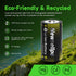 Newsellpo 4 Pack, 8000mWh 1.5V LR20 4 1 Rechargeable Lithium D Batteries D Cell Battery with in USB-C Charging Cable
