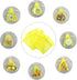 Lautechco 100Pcs Yellow Organza Bags - 4x6 inches Mesh Drawstring Gift Bags for Christmas