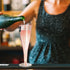 Disposable Champagne Flutes - 6PC Rose Gold Glitter Plastic Glasses for Parties, 6.5 OZ Capacity