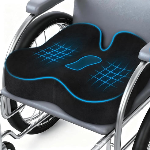 DailyCuddles Wheelchair Seat Cushion, Premium Memory Foam Office Chair Cushion, Supportive Donut Pillow