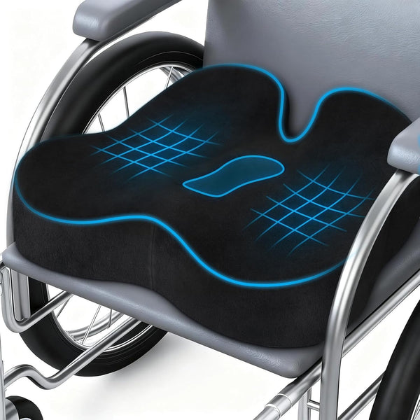 DailyCuddles Wheelchair Seat Cushion, Premium Memory Foam Office Chair Cushion, Supportive Donut Pillow